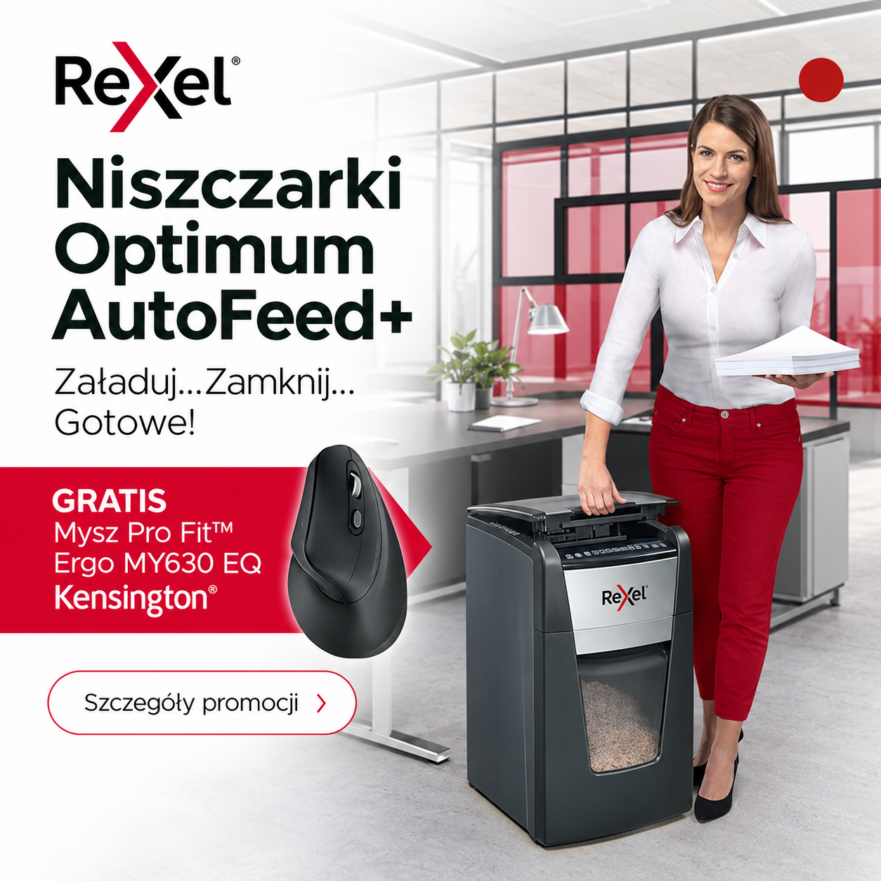 Promocja Niszczarka Rexel Auto Feed+